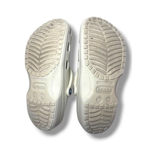 Crocs Classic Clogs Bone Off White M7 W9 Unisex Slip-On Comfort Sandals - Picture 8 of 8
